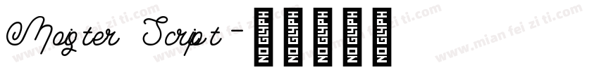 Moister Script字体转换